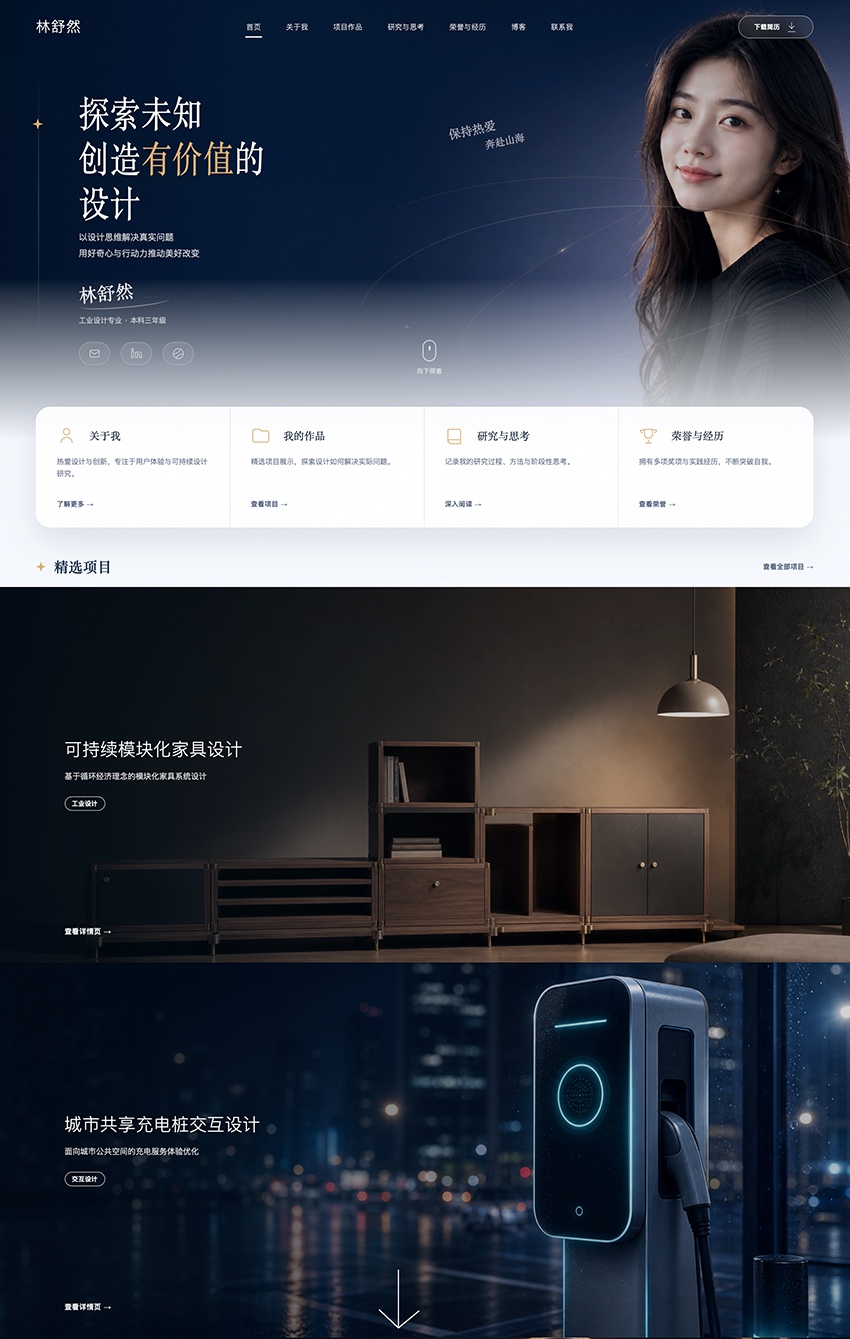 优化版林舒然个人官网预览